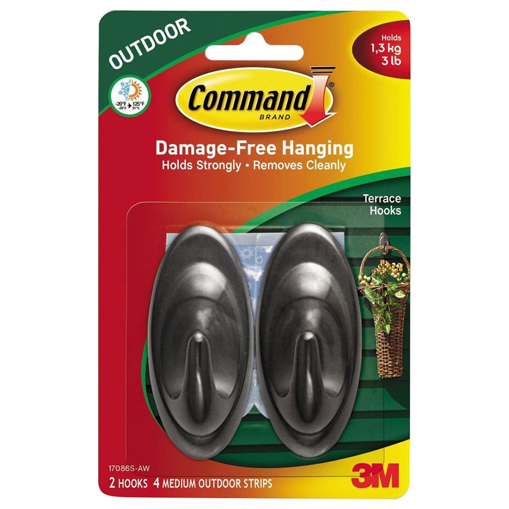 Command - 2 Pack Slate Hook