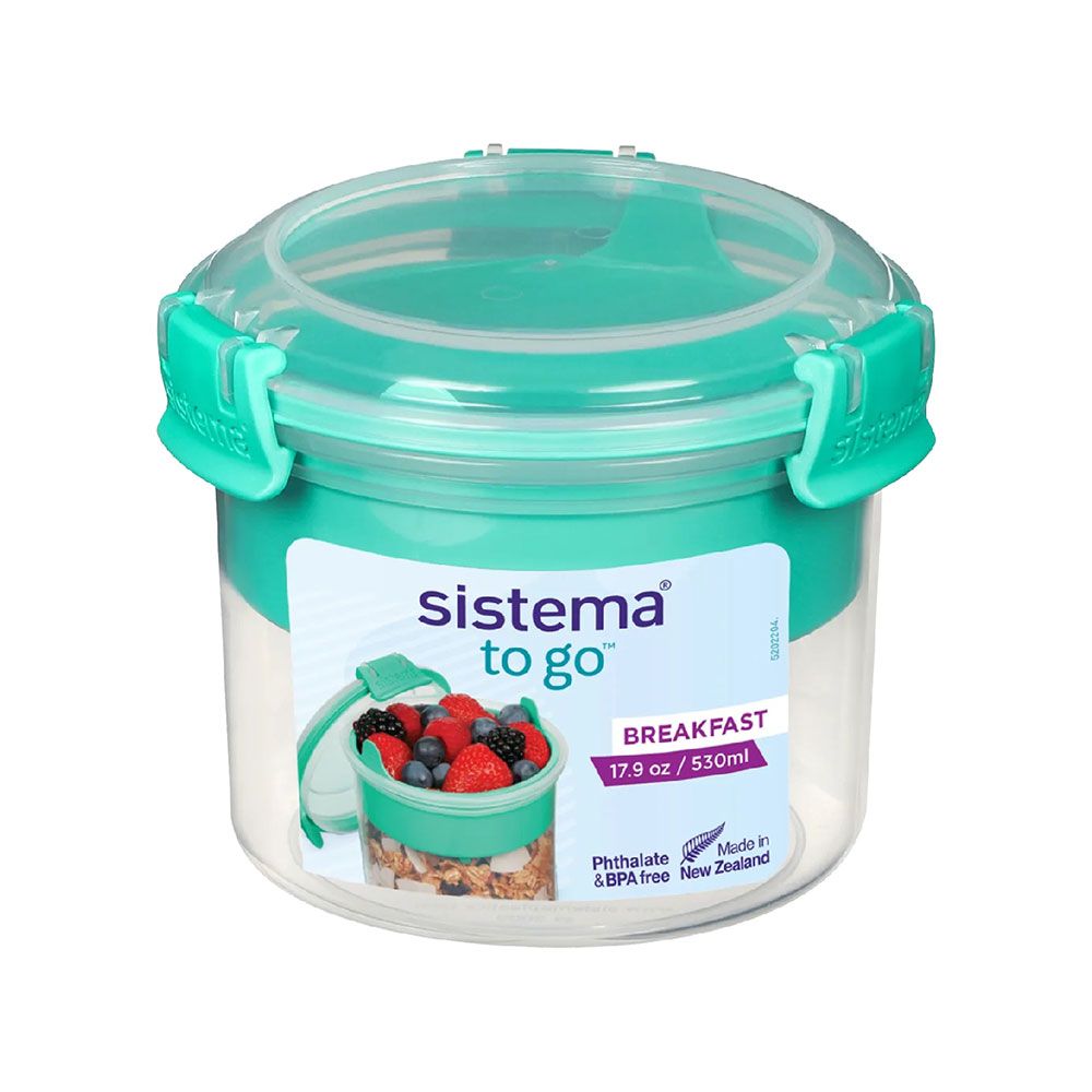 Sistema - Breakfast Bowl To Go 530ML Clip - Green