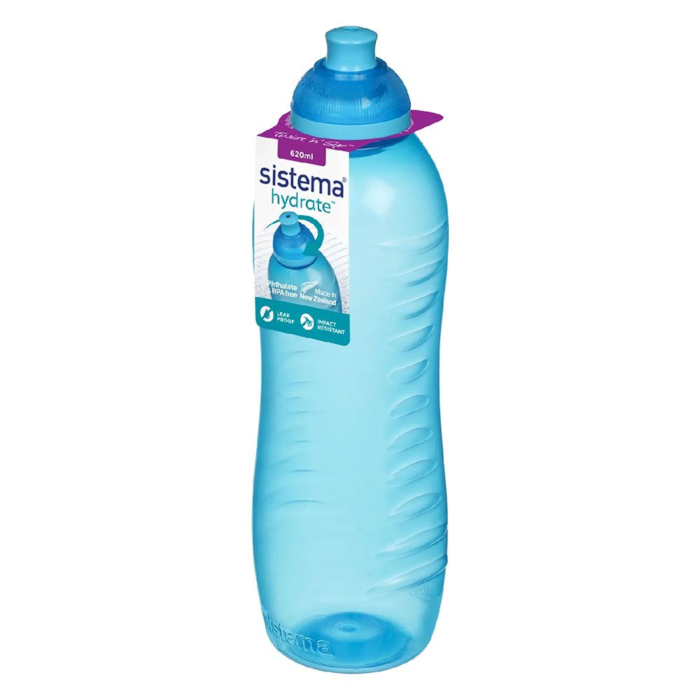 Sistema - Squeeze Bottle 620ml (Twist n Sip) - Blue