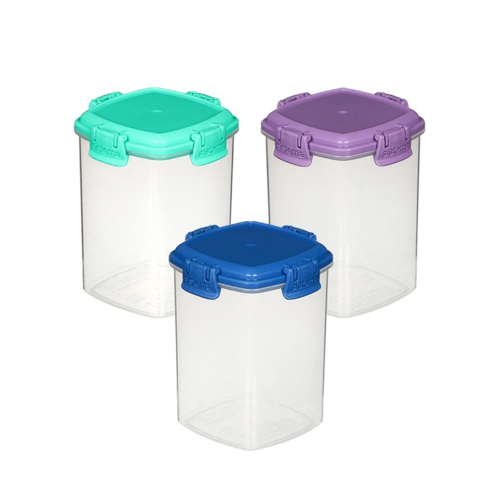 Sistema - Knick Knack To Go Container - 3Pcs - 138Ml - Assorted 1pc