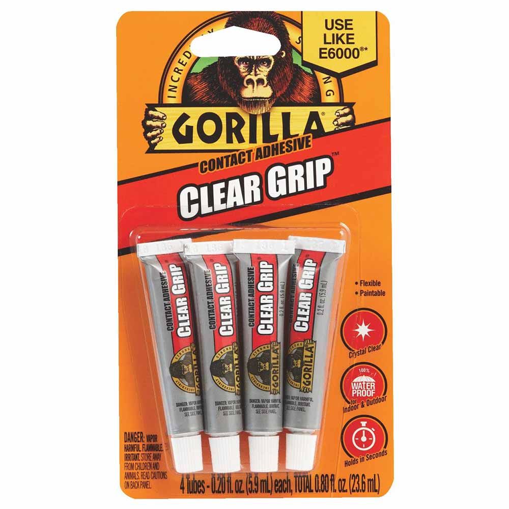 Gorilla - Contact Adhesive Clear Grip 4 Tubes