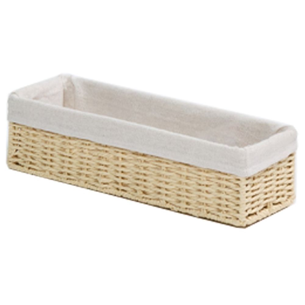 Homesmiths - Storage Basket W/ Liner 32x10x8cm - Natural