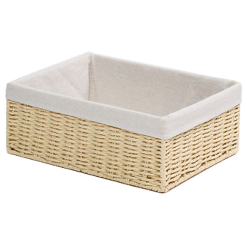 Homesmiths - Extra Large Storage Baskets W/ Liner - Natural