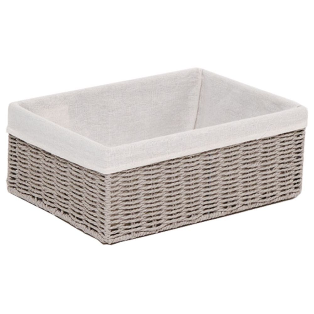 Homesmiths - Extra Large Storage Baskets W/ Liner - Grey