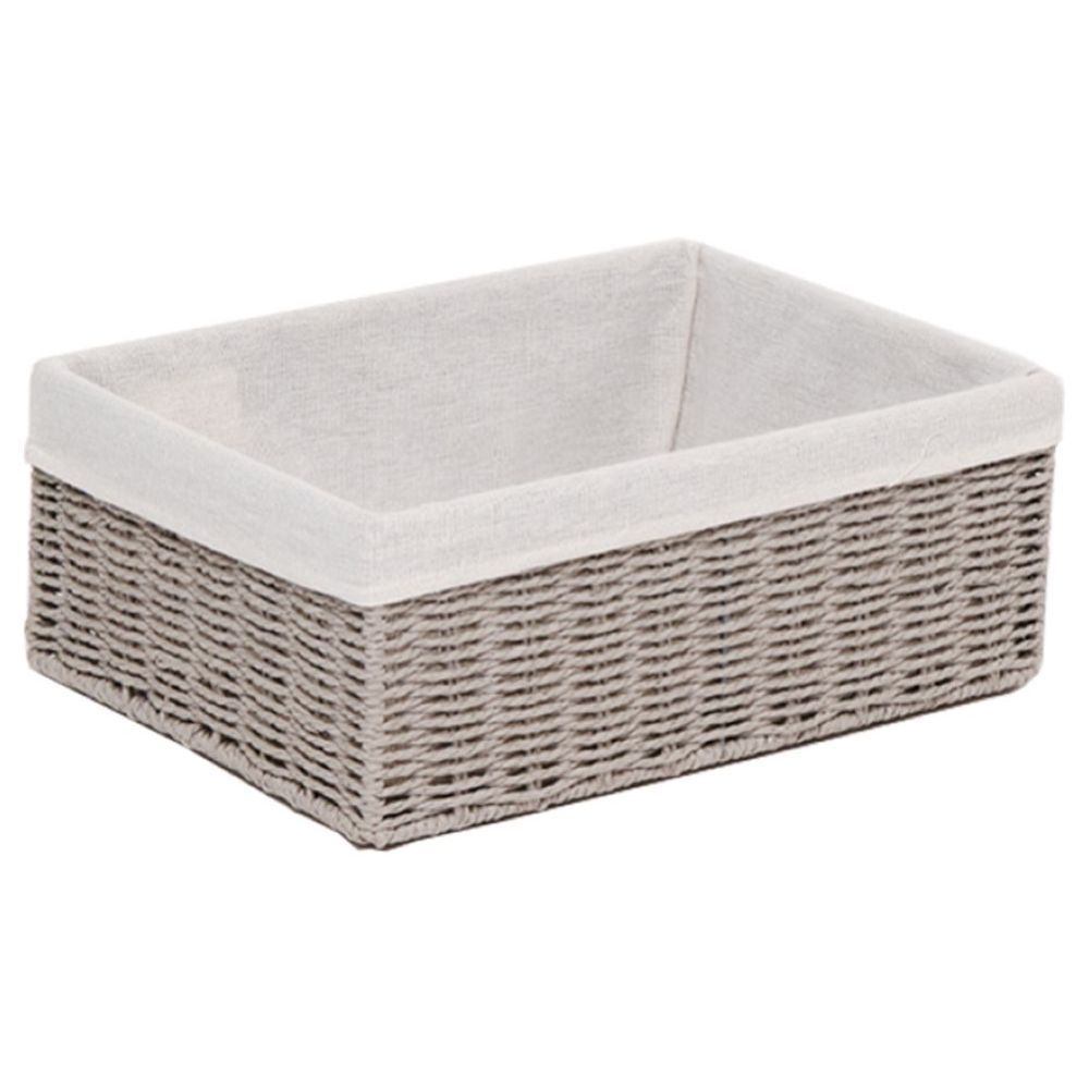 Homesmiths - Large Storage Basket W/ Liner - Grey