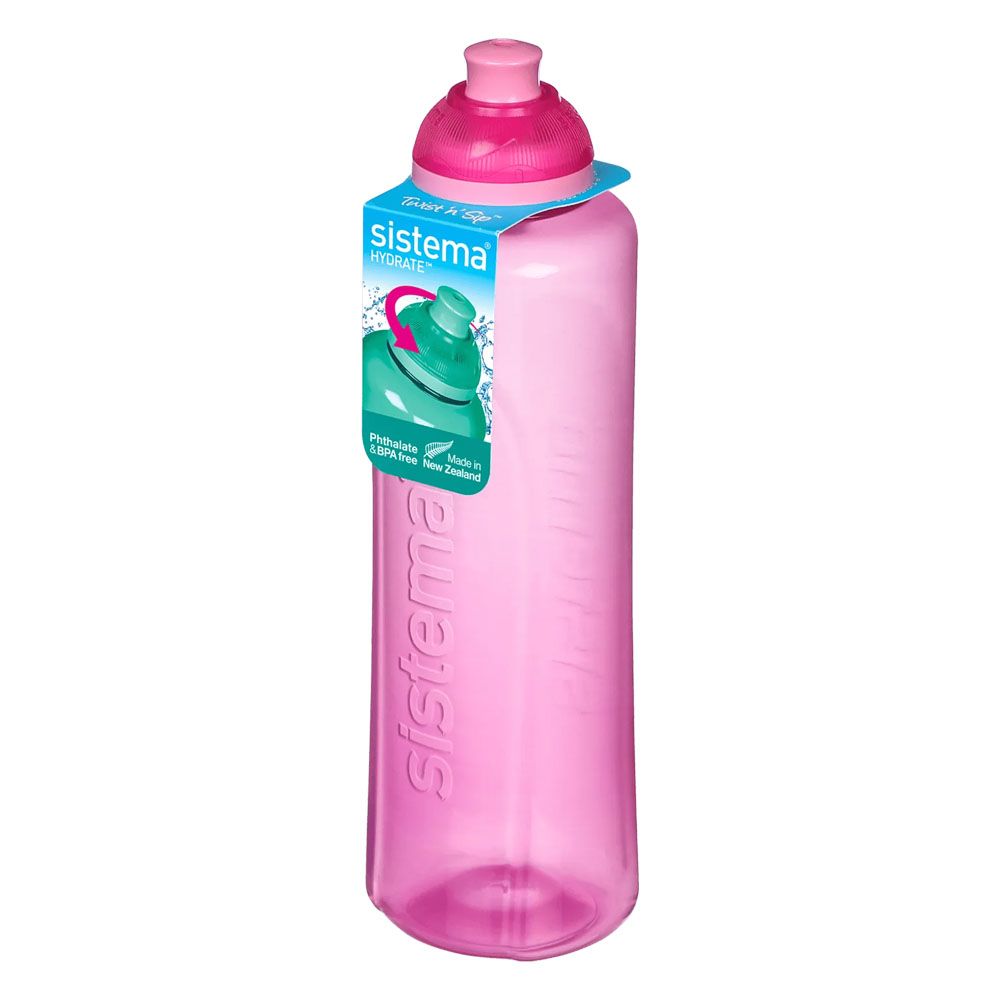 Sistema - Swift Squeeze Bottle 480ml (Twist n Sip) - Pink