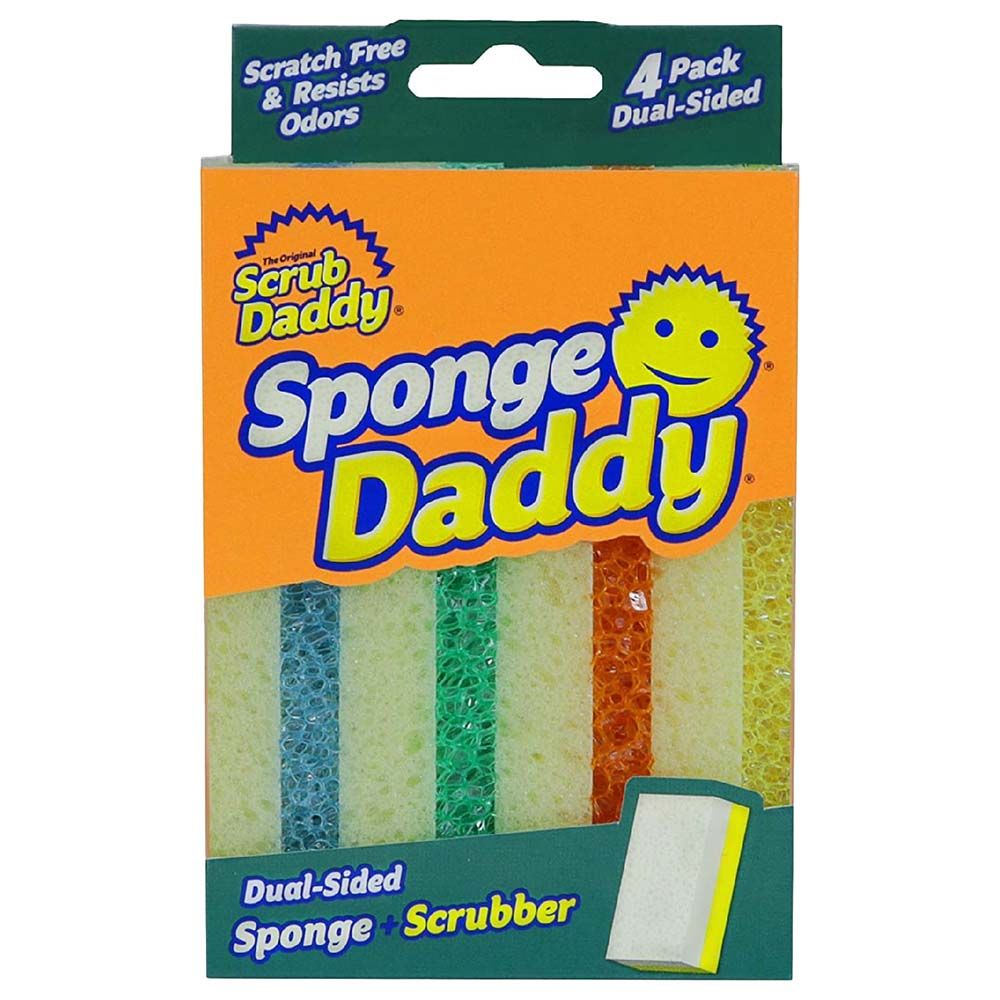 Scrub Daddy - Sponge Daddy Dual Side Scrubber & Sponge - Set Of 4