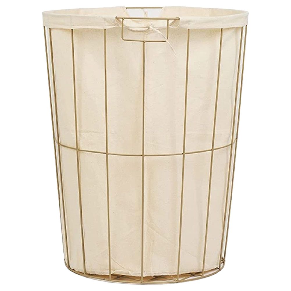 Homesmiths - Iron Frame Hamper w/ Liner Dia - 50x62cm