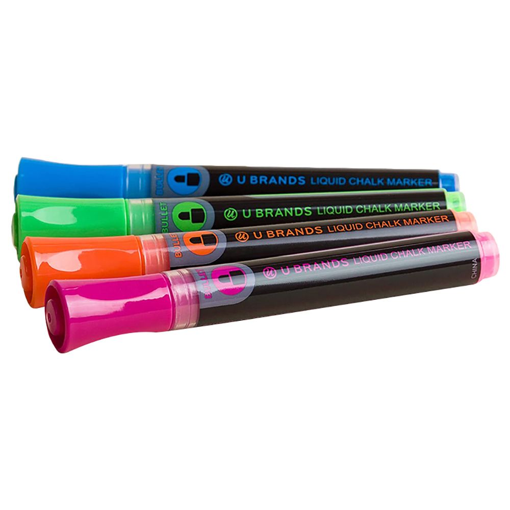 U Brands - Liquid Chalk Dry Erase Markers - 4pcs