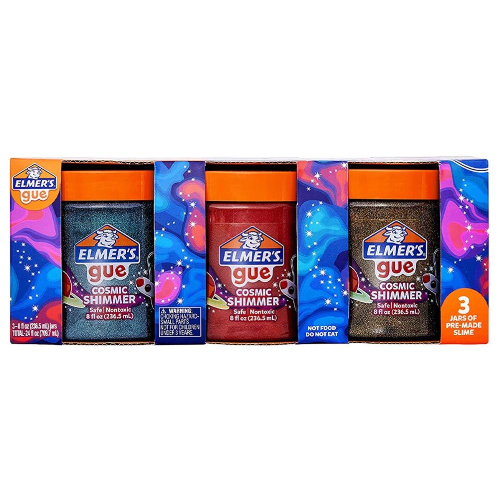 Elmers - Gue Premade Cosmic Shimmer Glitter Slime - 3pcs