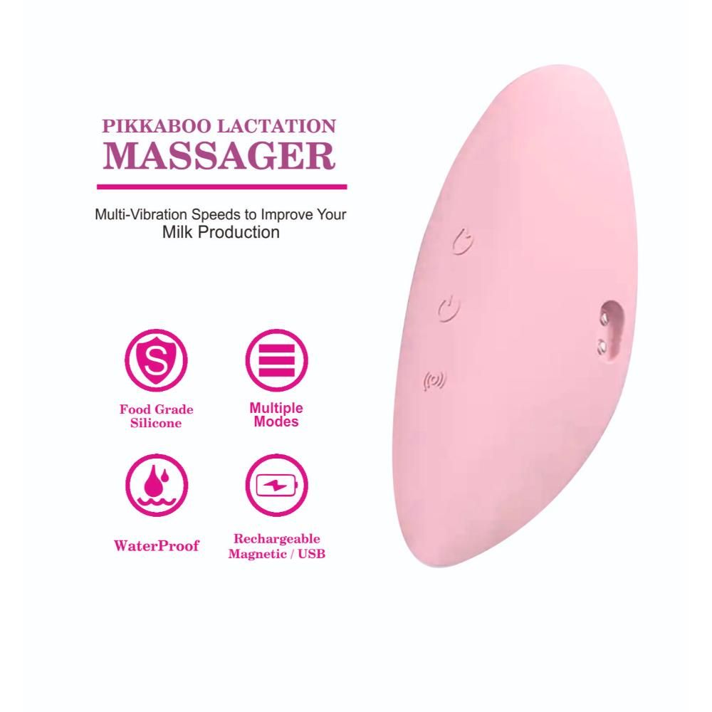 Pikkaboo - Rechargeable Lactation Massager For Breastfeeding - Pink