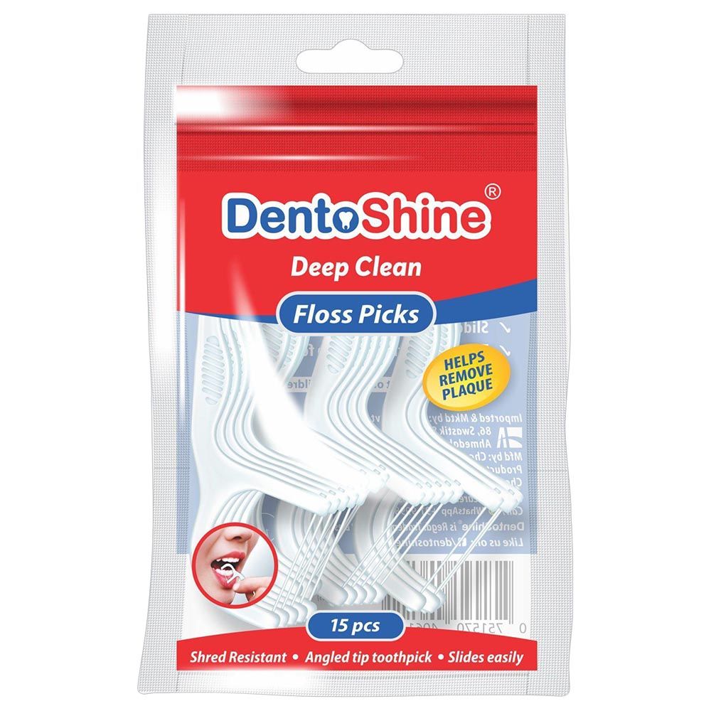 DentoShine - Floss Picks Pack Of 12 15Pcs