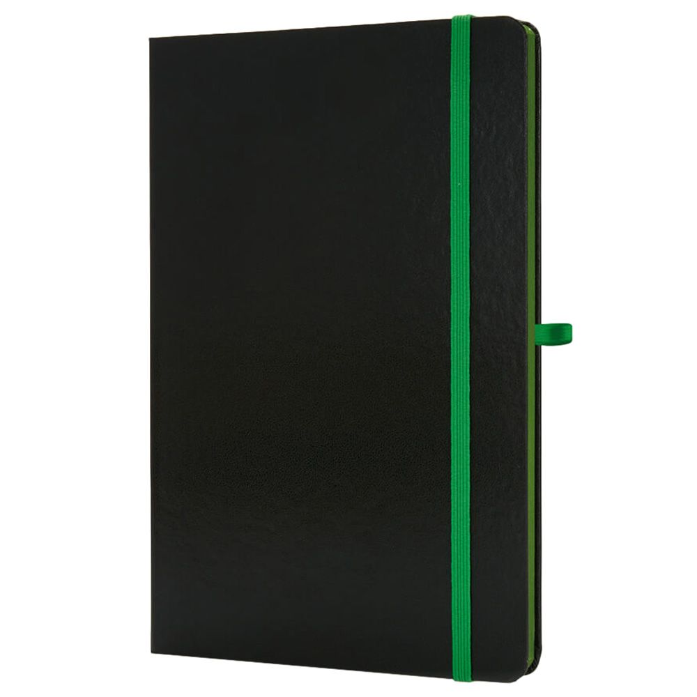 Santhome - Sukh Hardcover Ruled Notebook - A5 - Black/Green