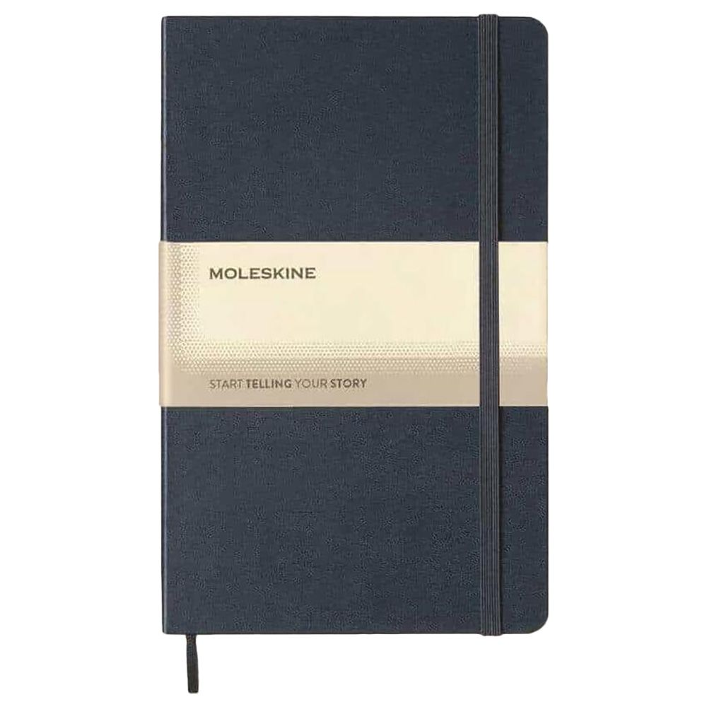 Moleskine - Classic Large Ruled Hard Cover Notebook - Navy Blue