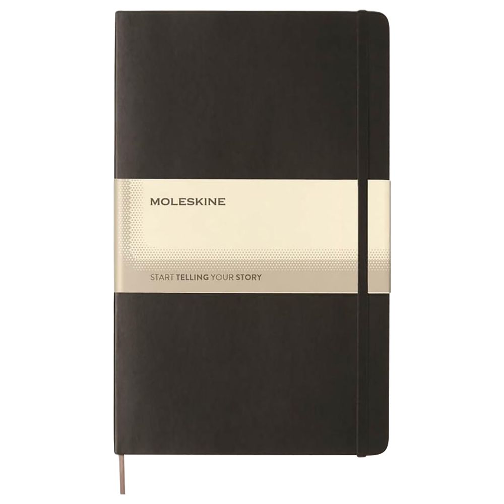 Moleskine - Large Hard Cover Plain Notebook - Black