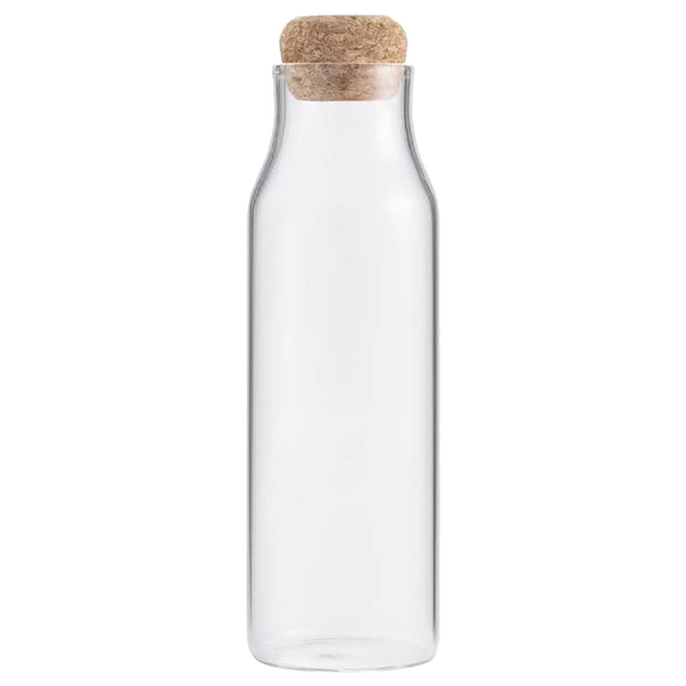 Eco-Neutral - Berka Borosilicate Glass Bottle W/ Cork Lid - 600Ml