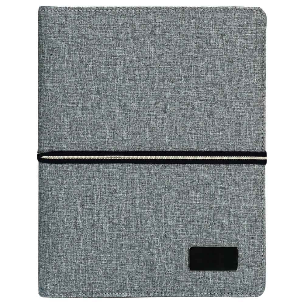 Giftology - Aigio A5 Notebook Organiser W/ Powerbank - Grey