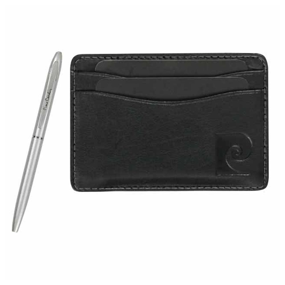 Pierre Cardin - Louvre Genuine Leather Cardholder W/ Pen