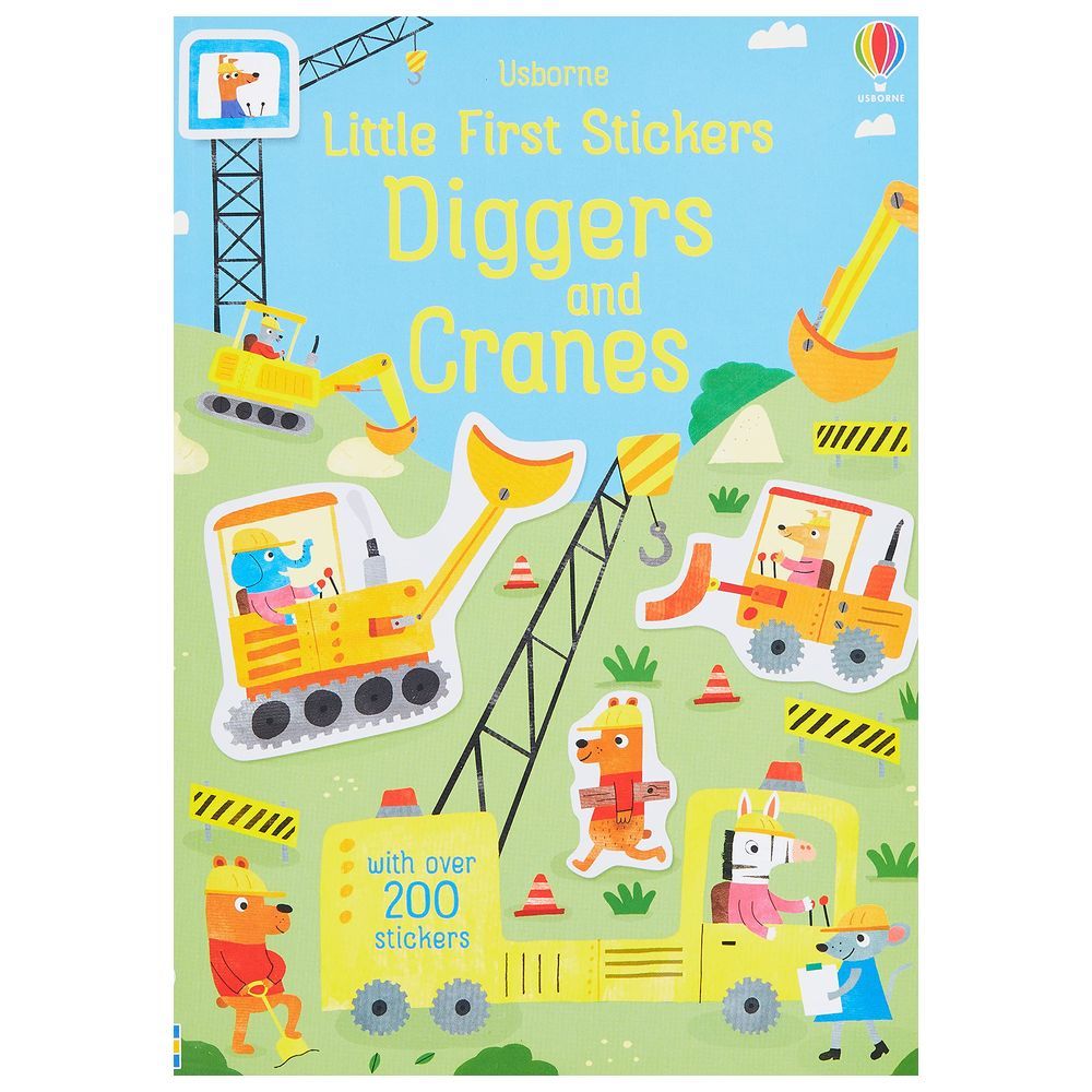 Usborne Books - Little First Stickers Diggers And Cranes