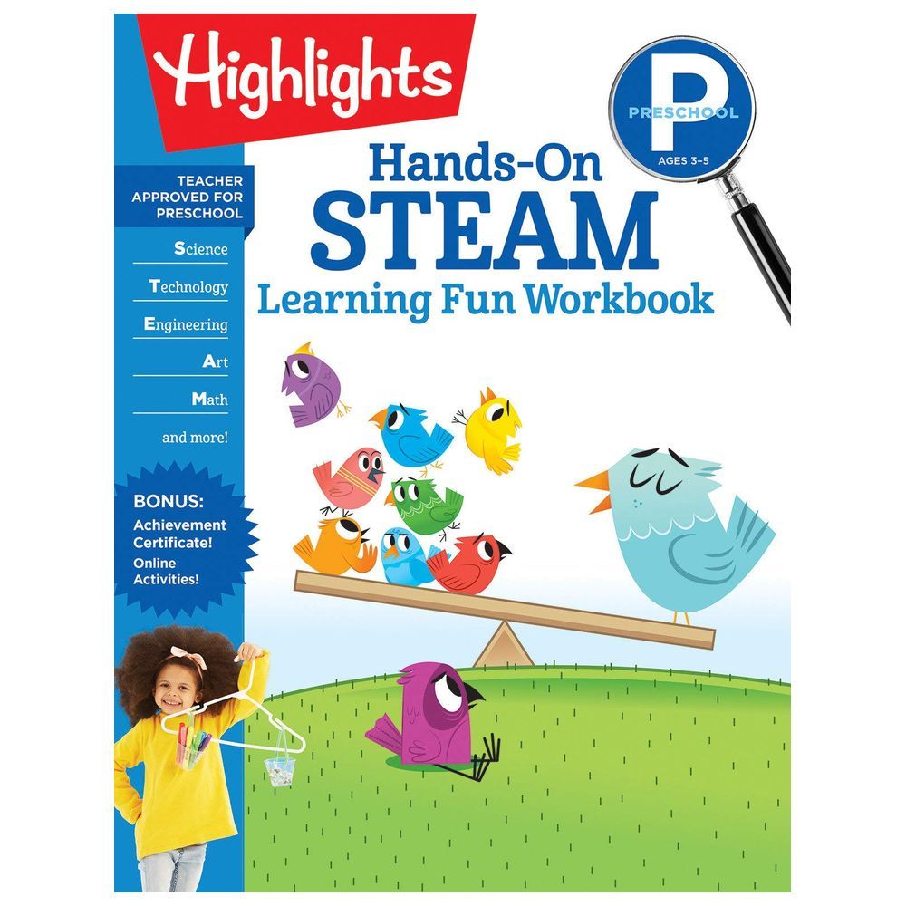 Preschool Hands-On STEAM Learning Fun Workbook