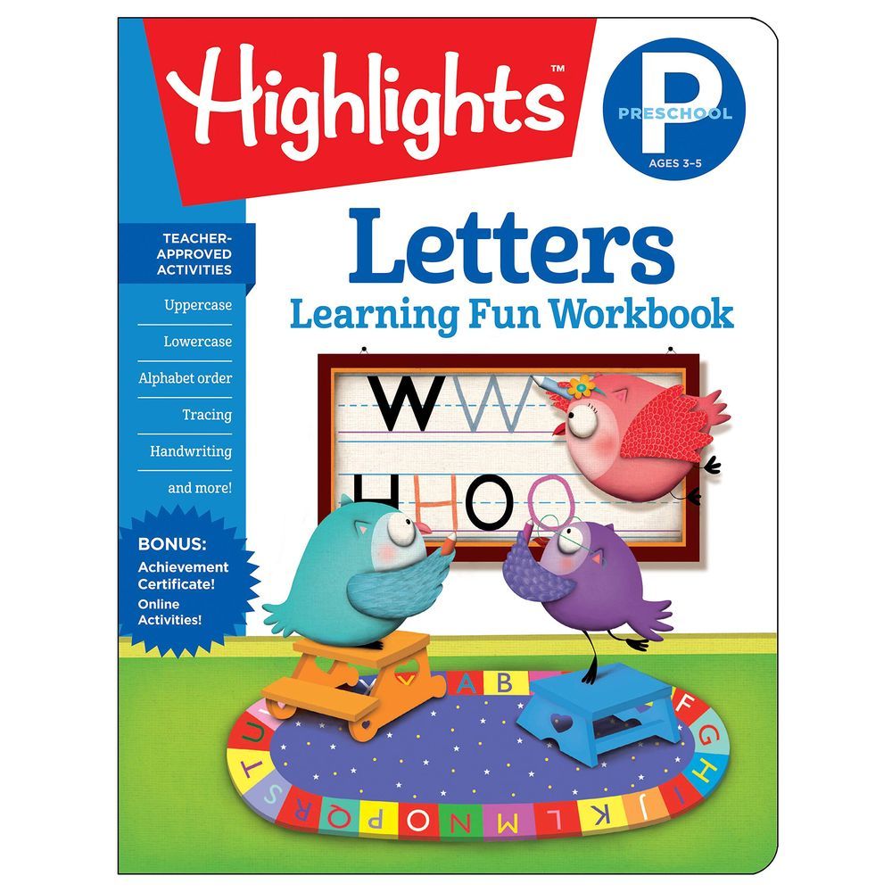 Preschool Letters Learning Fun Workbook