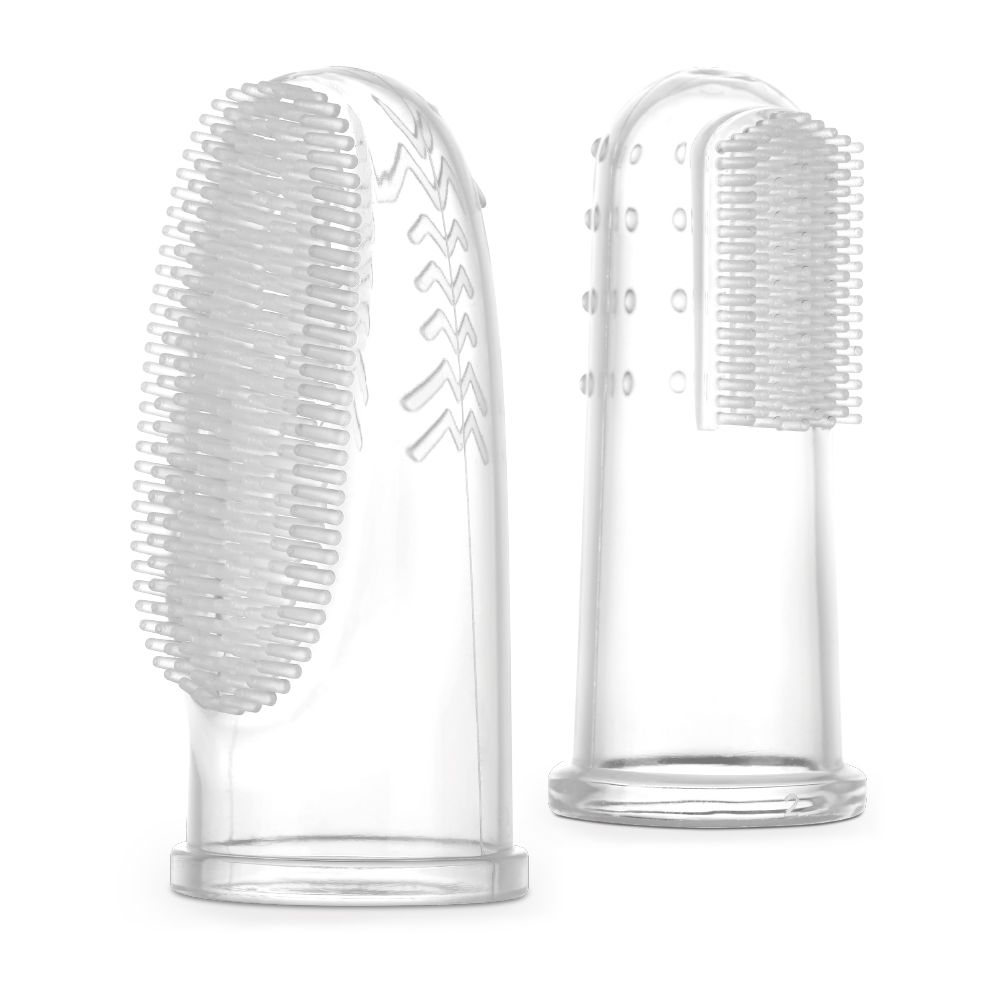 Haakaa - Silicone Finger Toothbrush Set 2pc - Clear