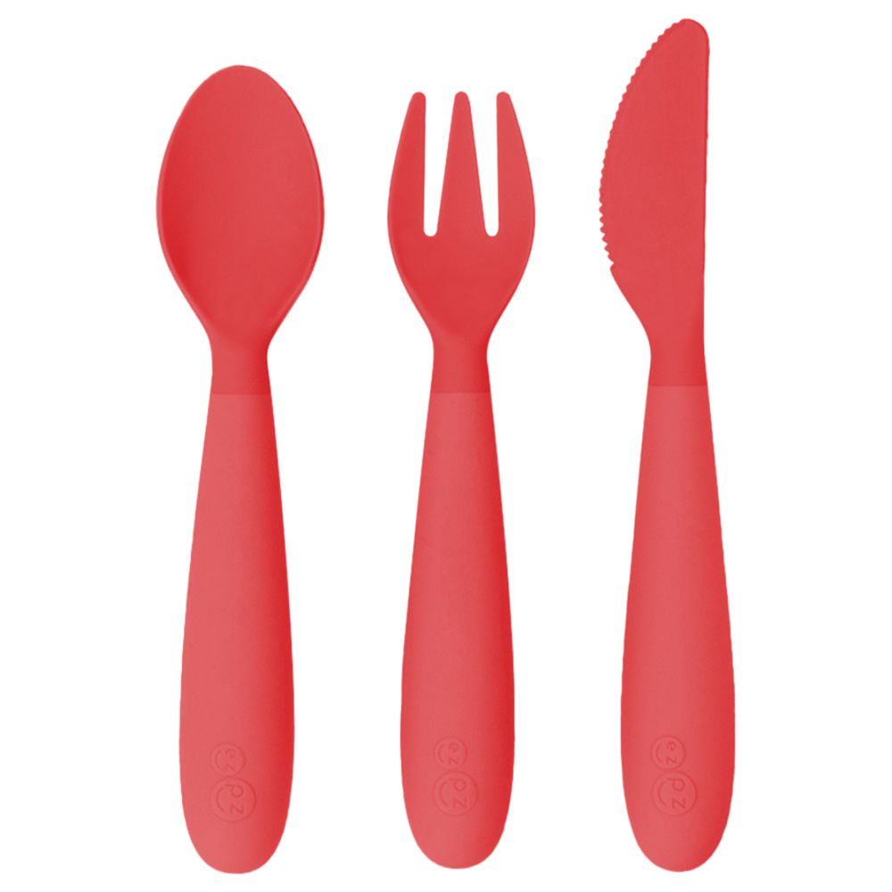 Ezpz - Happy Utensils - Coral