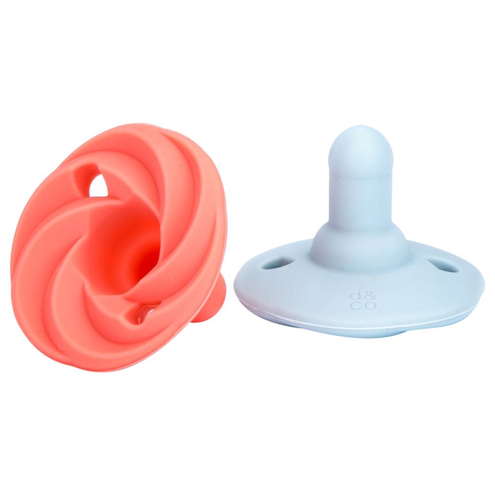 Doddle & Co Holland Pop Pacifier - Peach/Cloud 9 3M+ (2pcs)