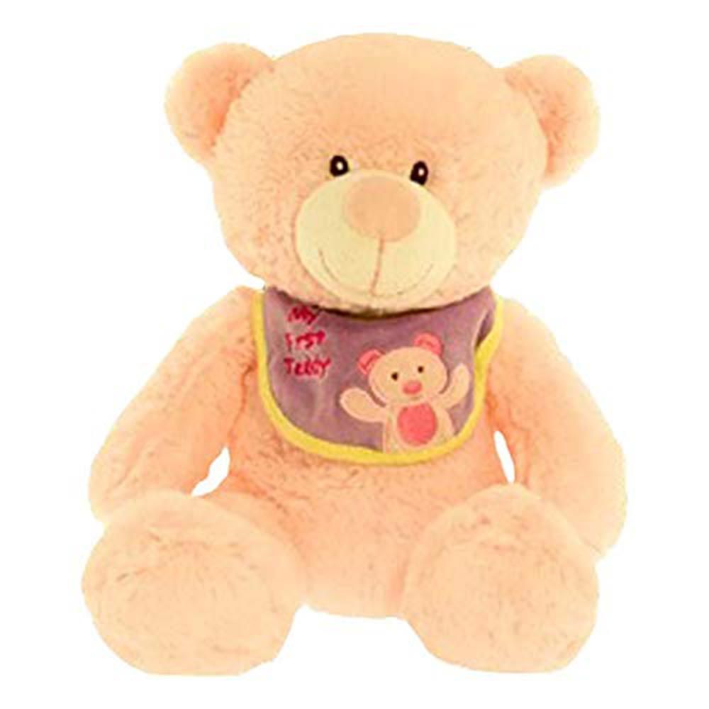 Wild Planet - Soft Toys Cute Bear with Bib Pink