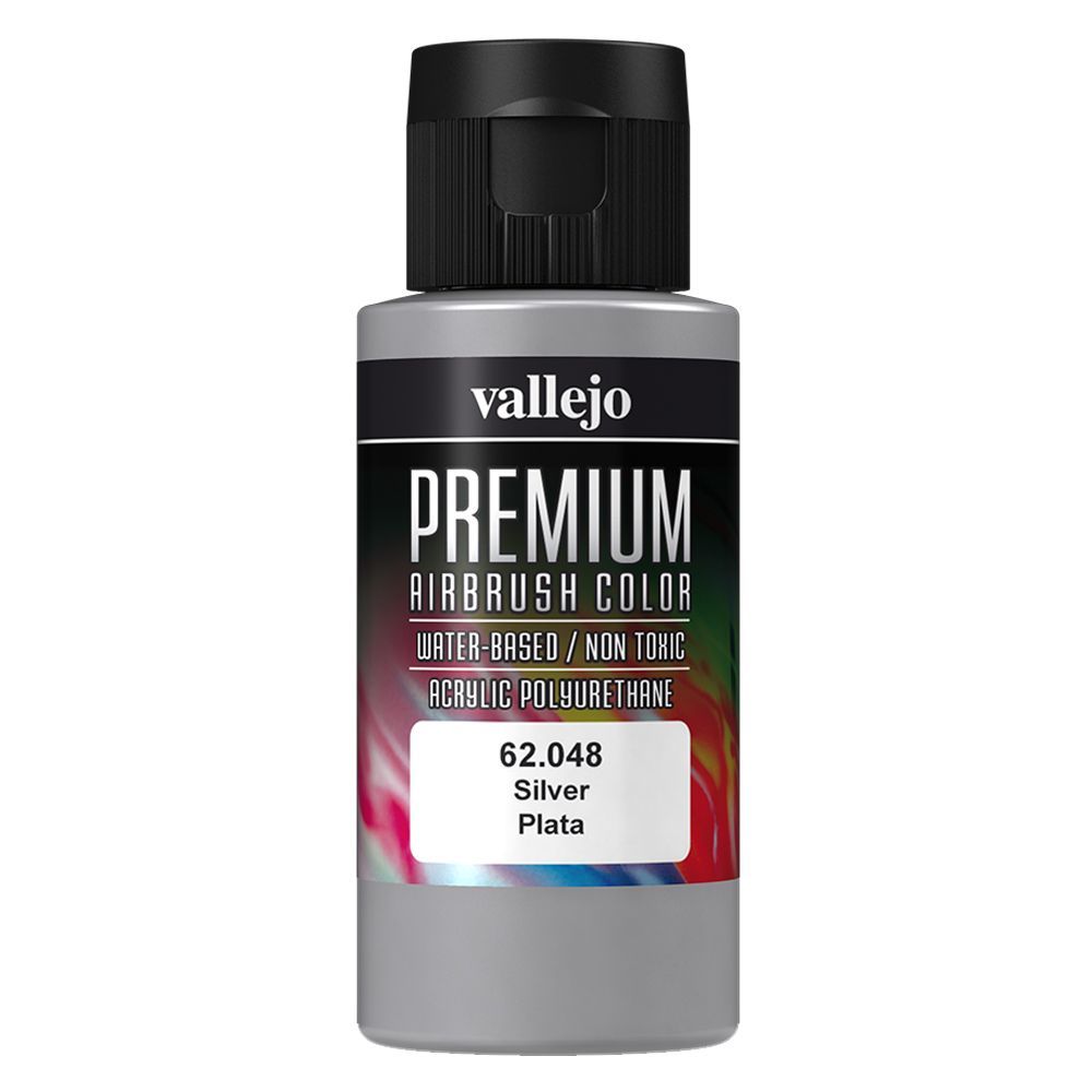 Vallejo - 62.048 Premium Color Paint 60ml - Silver