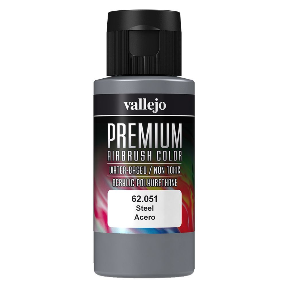 Vallejo - 62.051 Premium Color Paint 60ml - Steel