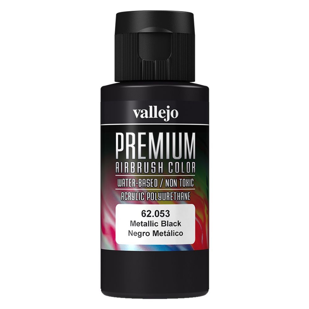 Vallejo - 62.053 Premium Color Paint 60ml - Metallic Black