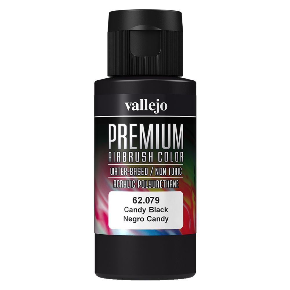 Vallejo - 62.079 Premium Color Paint 60ml - Candy Black