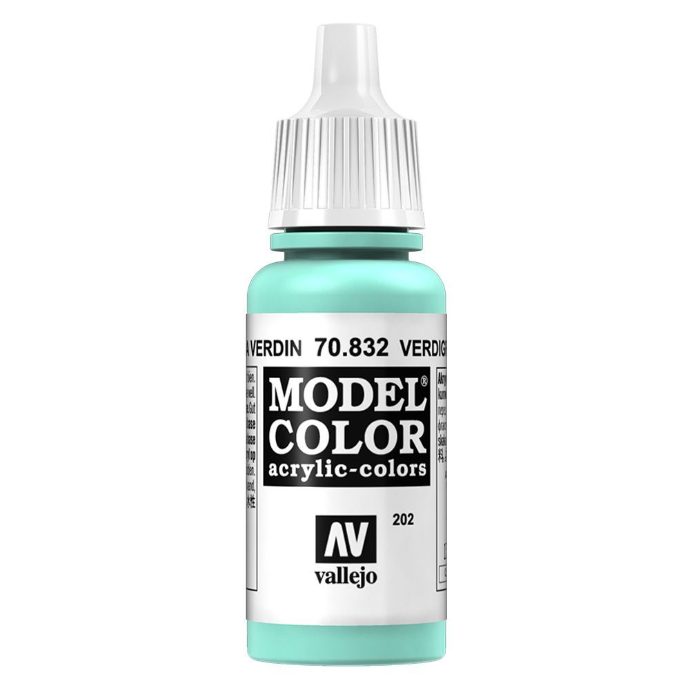 Vallejo - 70.832 Model Color Paint 17ml - Verdigris Glaze