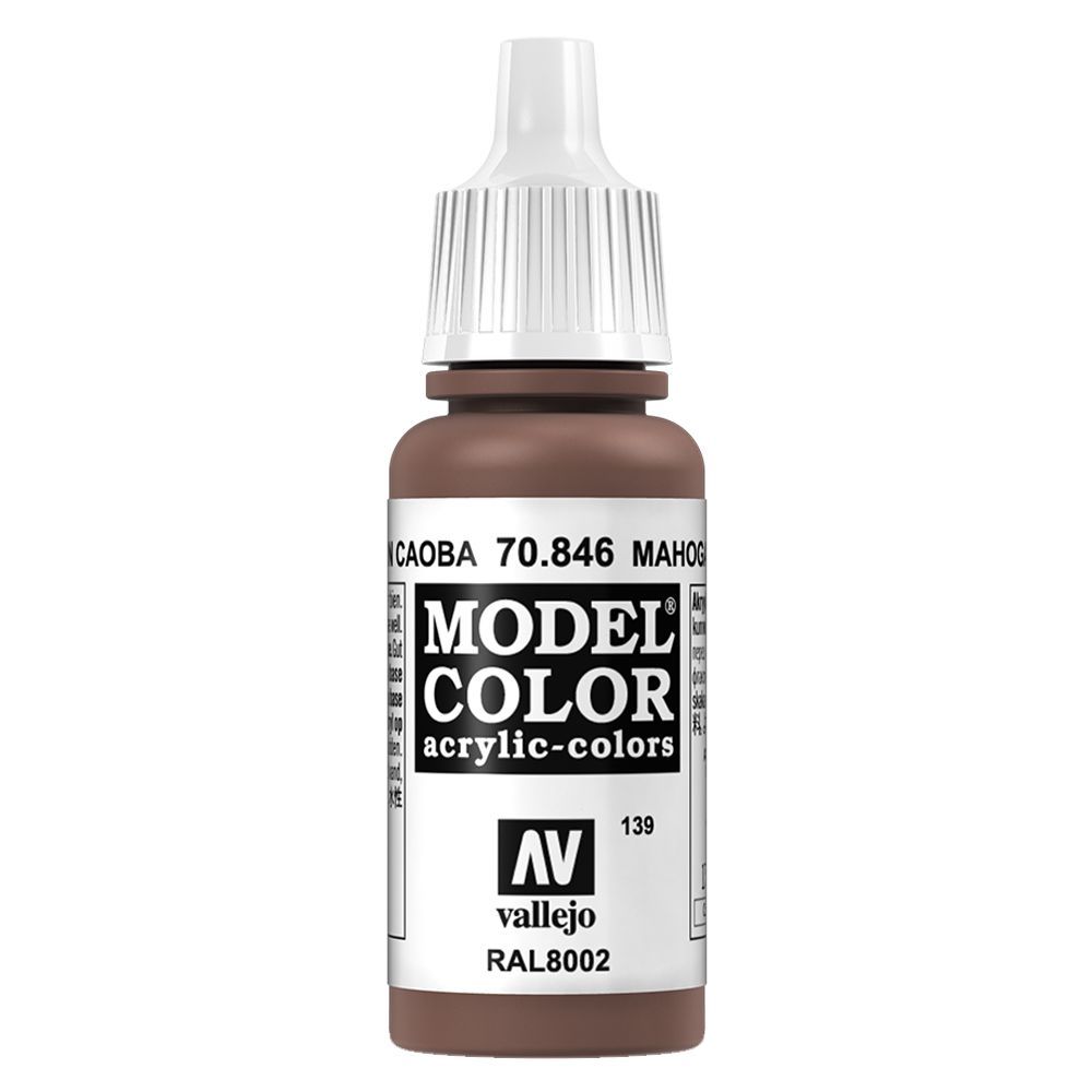 Vallejo - 70.846 Model Color Paint 17ml - Mahogany Brown