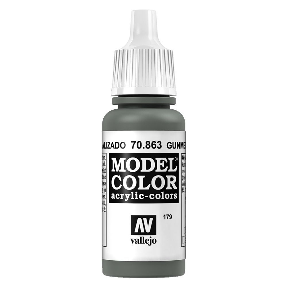 Vallejo - 70.863 Model Color Paint 17ml - Gunmetal Grey