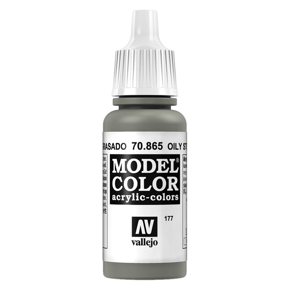 Vallejo - 70.865 Model Color Paint 17ml - Oily Steel