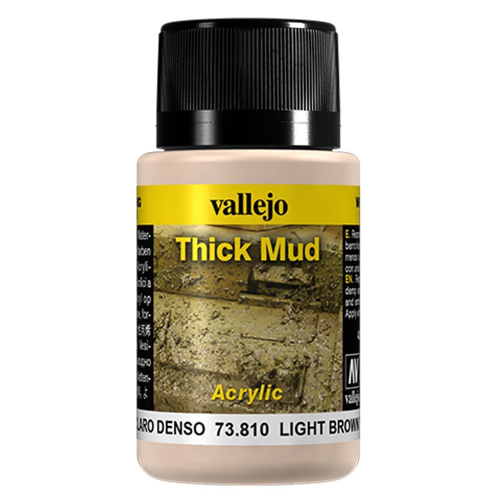 Vallejo Weathering Effects Thick Mud 40ml - Light Brown