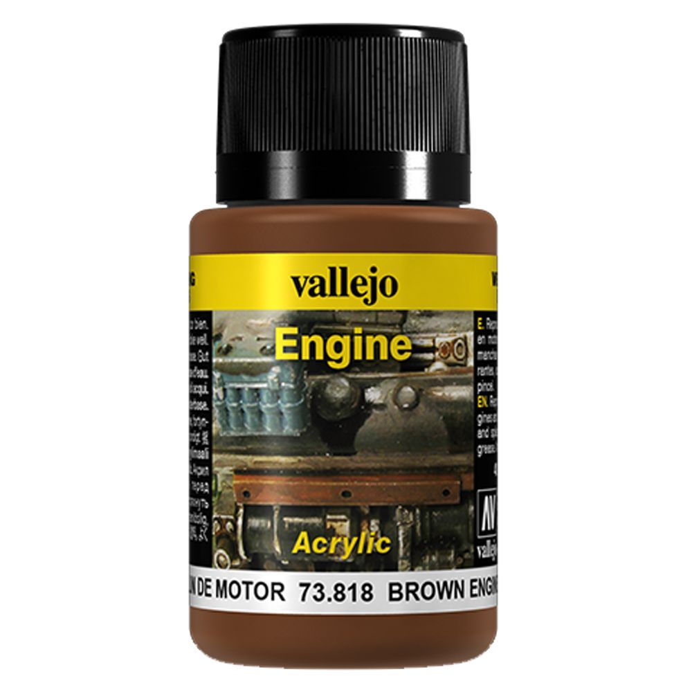 Vallejo - 73.818 Weathering Effects Engine 40ml - Brown Soot