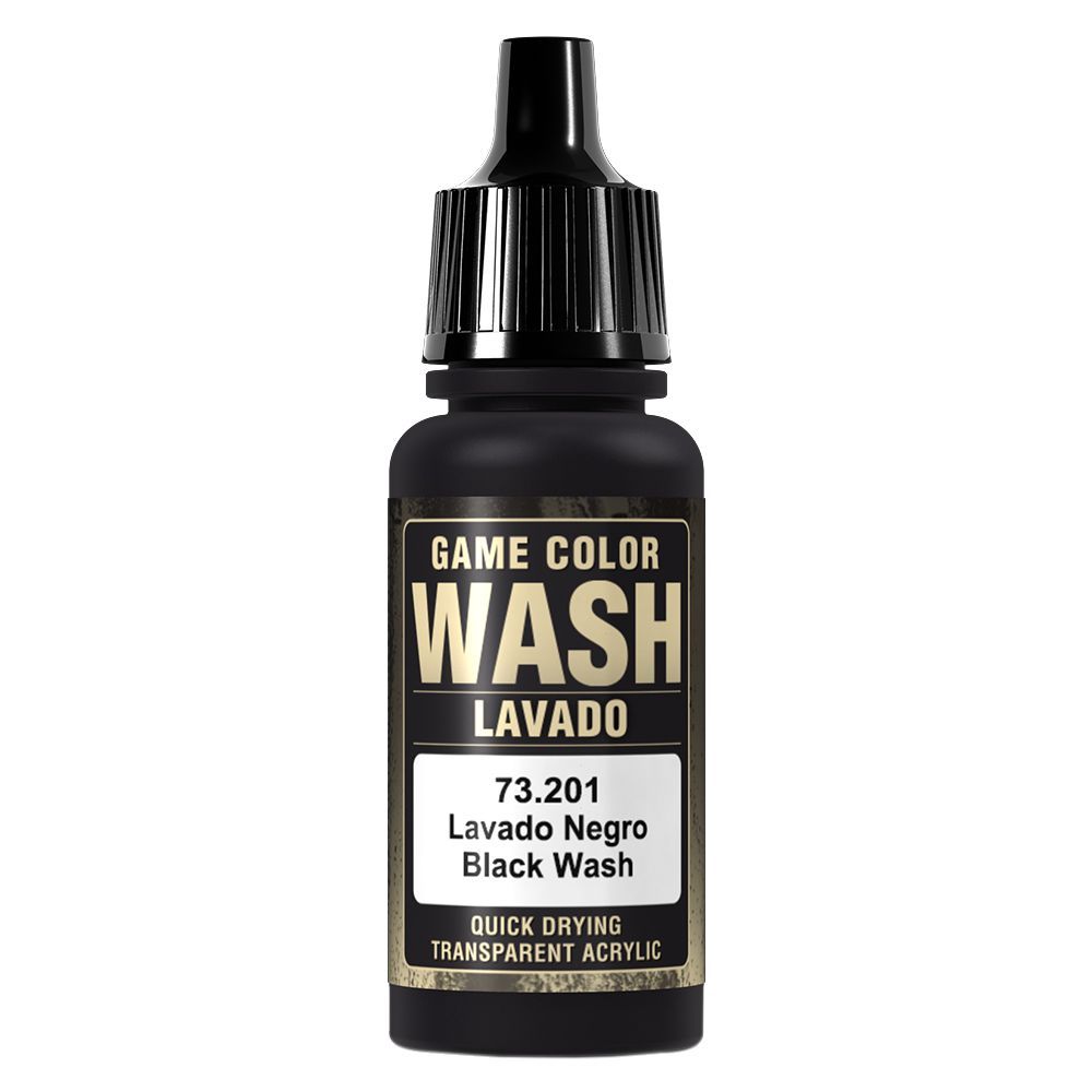 Vallejo - 73.201 Game Color Wash Paint 17ml - Black