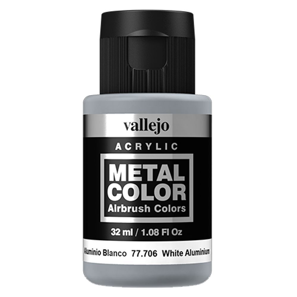 Vallejo - 77.706 Metal Color Paint 32ml - White Aluminium