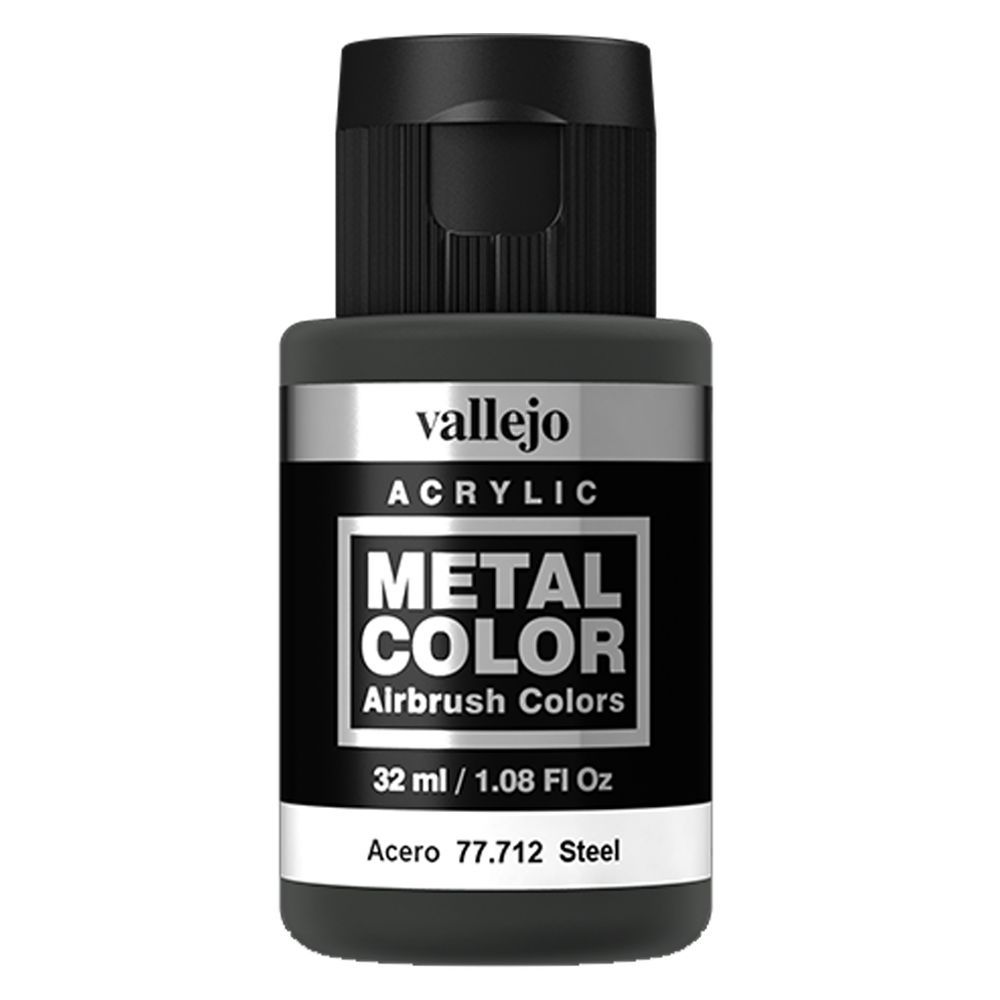 Vallejo - 77.712 Metal Color Paint 32ml - Steel