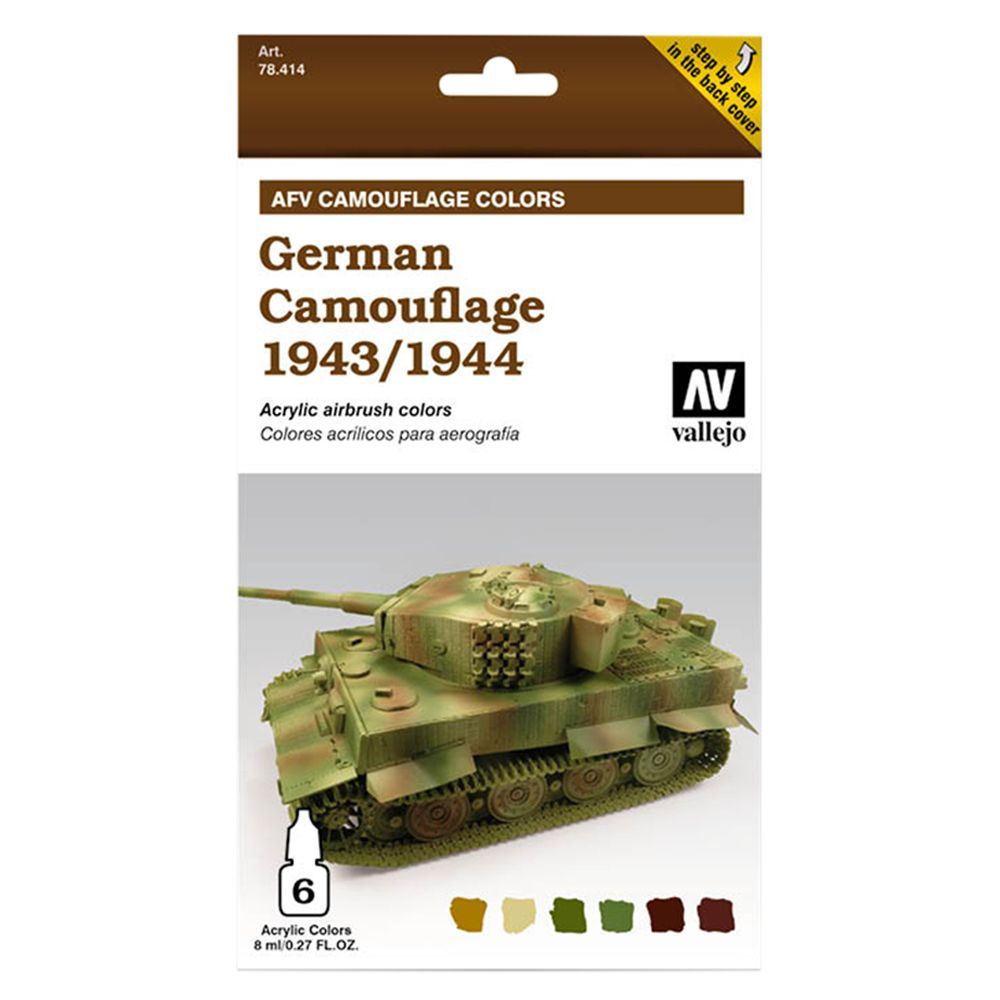 Vallejo AFV Painting System 6x8ml - German Cam 1943/1944