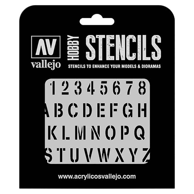 Vallejo - ST-LET002 Stencil Stamp Font