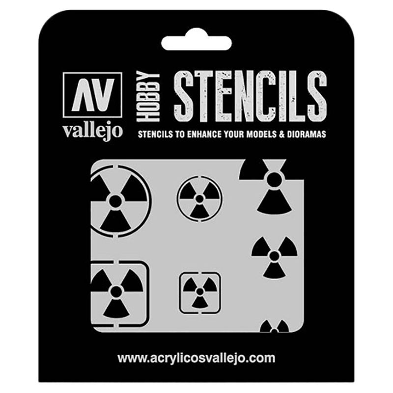 Vallejo - ST-SF005 Stencil Radioactivity Signs