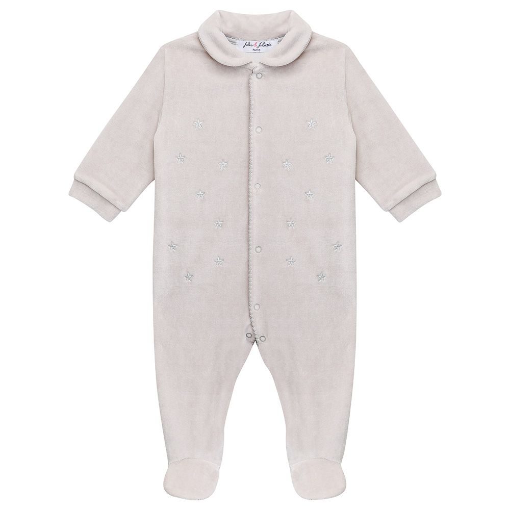 Jules & Juliette Alan Pyjama Babygrow Velvet, Organic Cotton