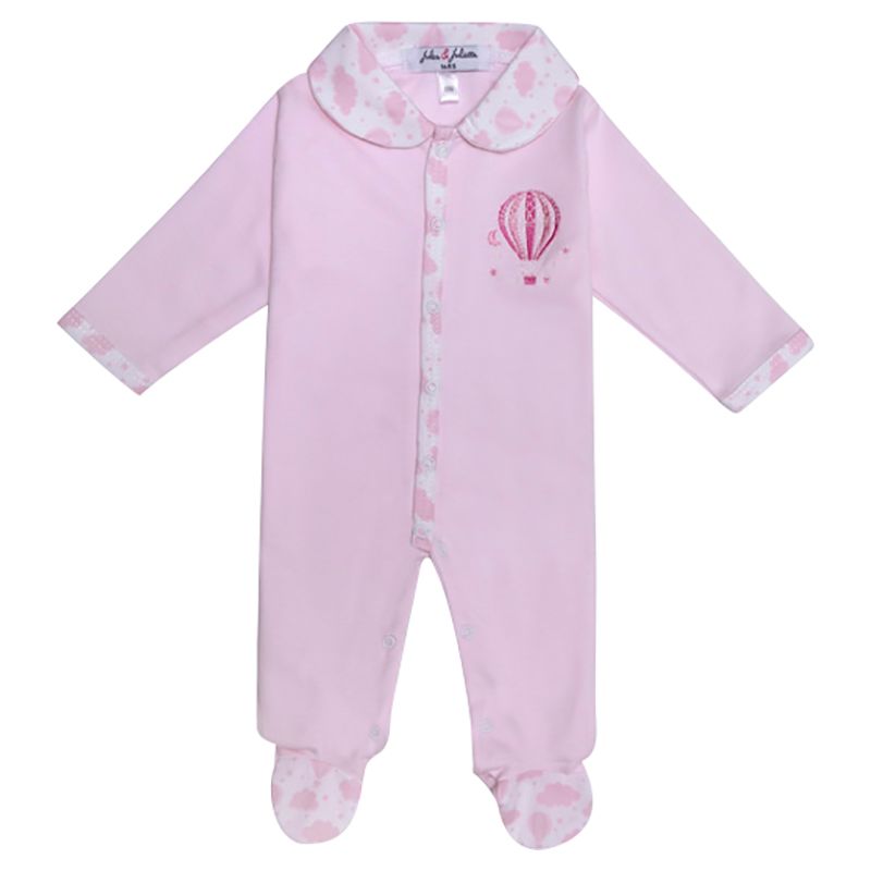 Jules & Juliette - Charlie Balloon Print Baby Pyjama - Pink