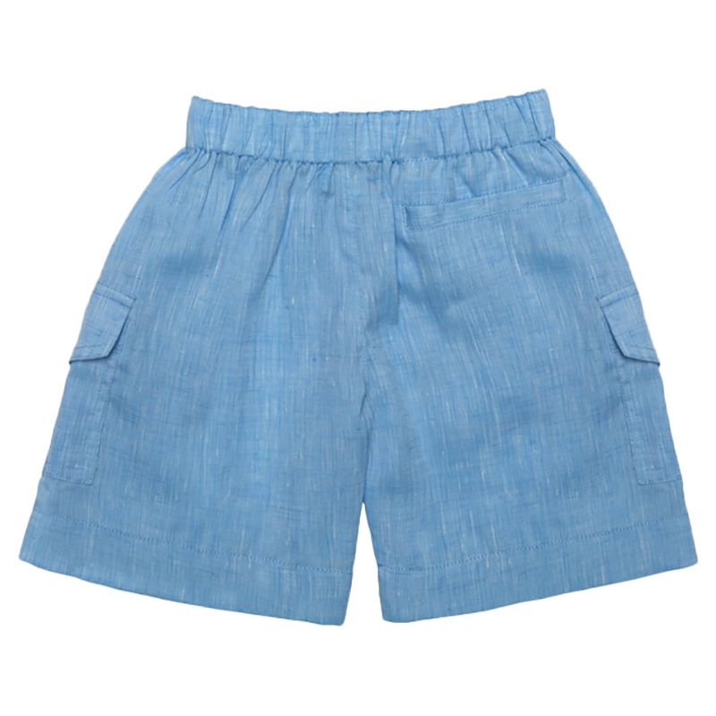 Jules & Juliette - Baby Boy Carl Linen Shorts - Sky Blue