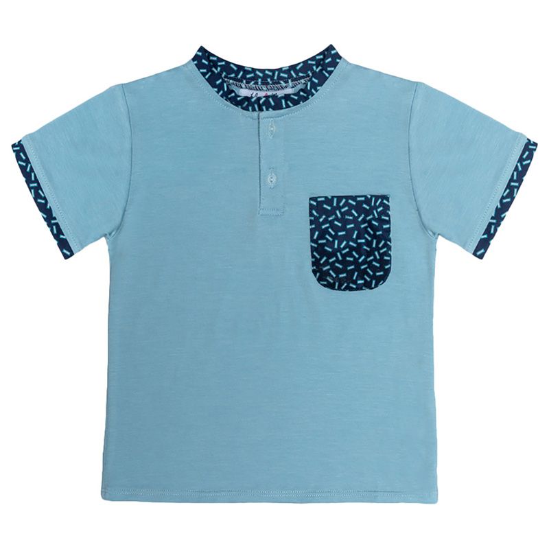 Jules & Juliette - Baby Boy Alfred Cotton T-shirt - Light Blue