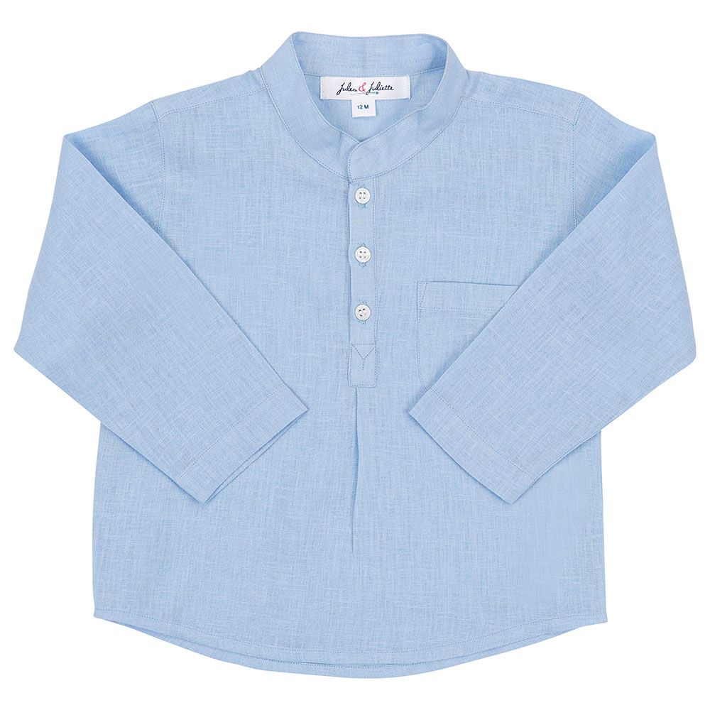 Jules & Juliette  - Azad Shirt Linen - Blue